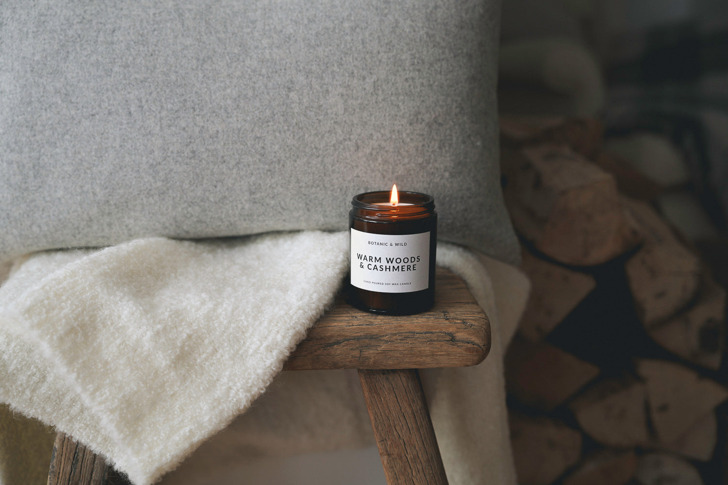 Our brand new scent: WARM WOODS & CASHMERE