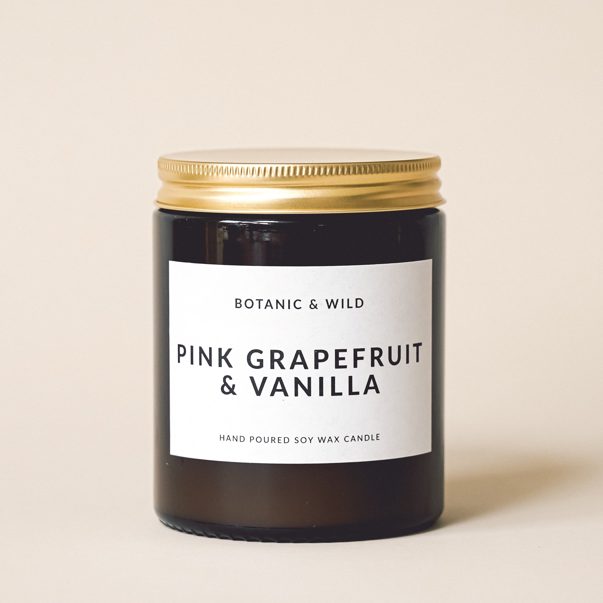 PINK GRAPEFRUIT & VANILLA Scented Soy Candle