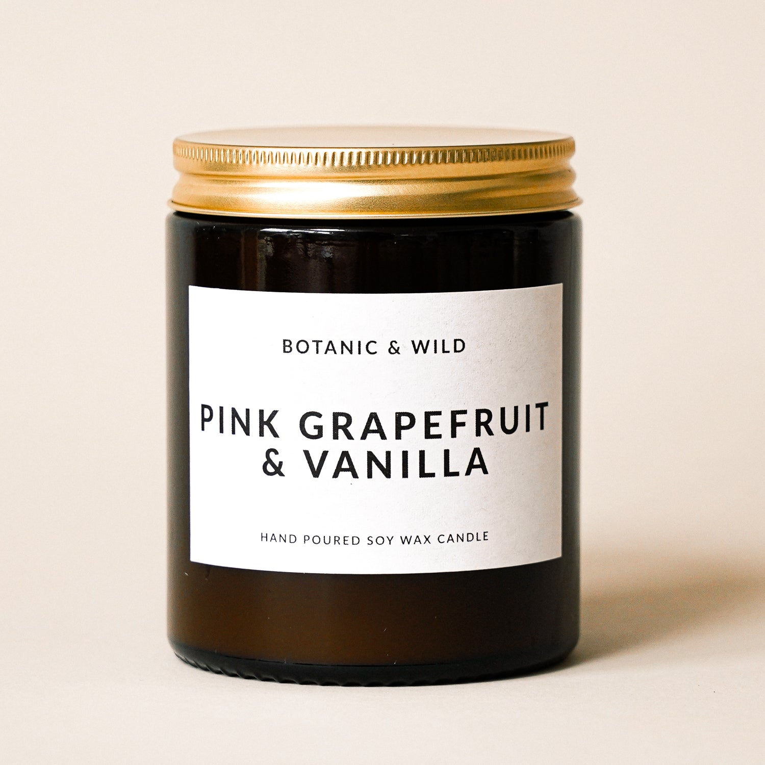 PINK GRAPEFRUIT & VANILLA Scented Soy Candle